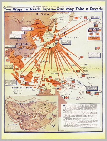 pacific map ww2 wwii world war two 1943 invasion of Japan