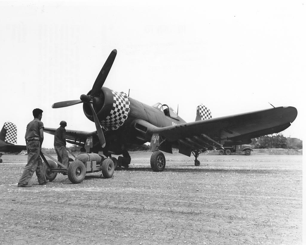 F4U Corsair being loaded at Kadena